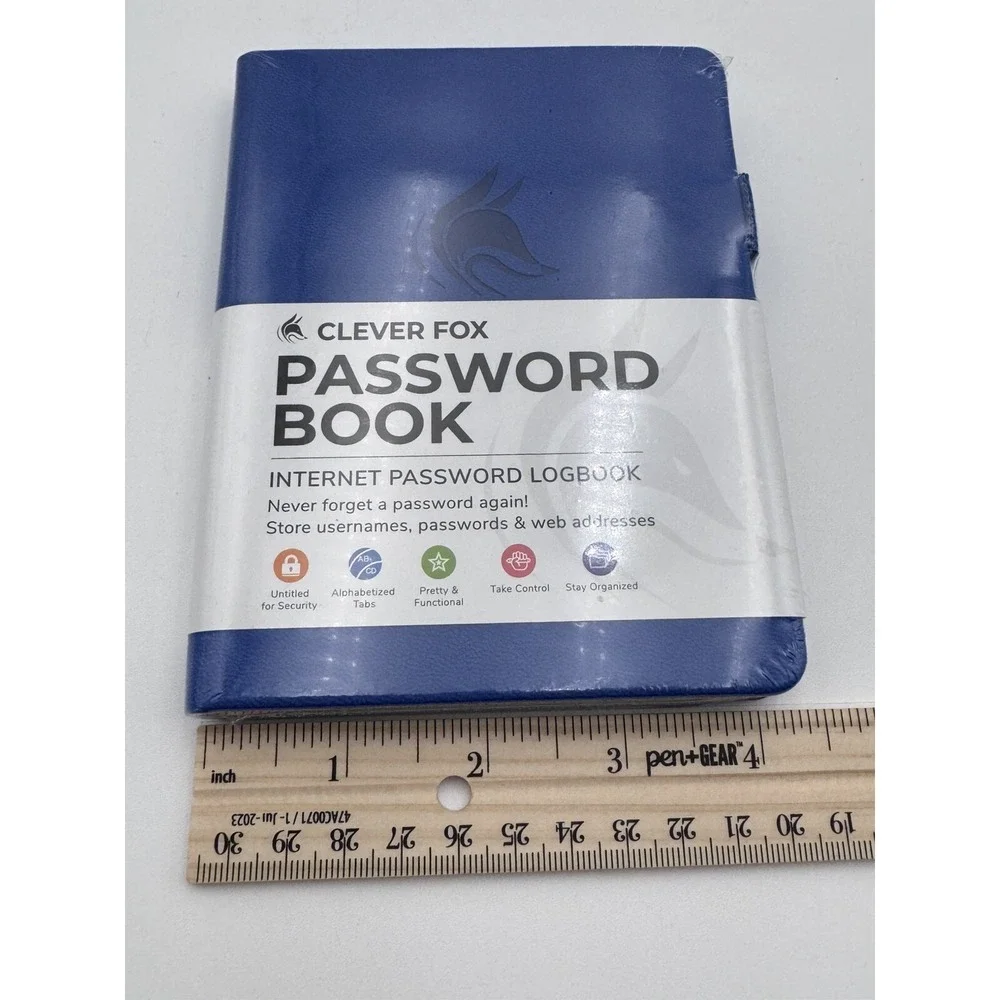 Clever Fox Password Book W/ Tabs Internet Address and Password Organizer Log 6in